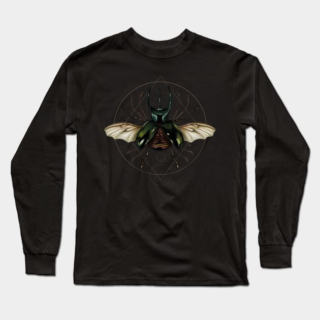 Vitruvian Beetle Long Sleeve T-Shirt by opawapo